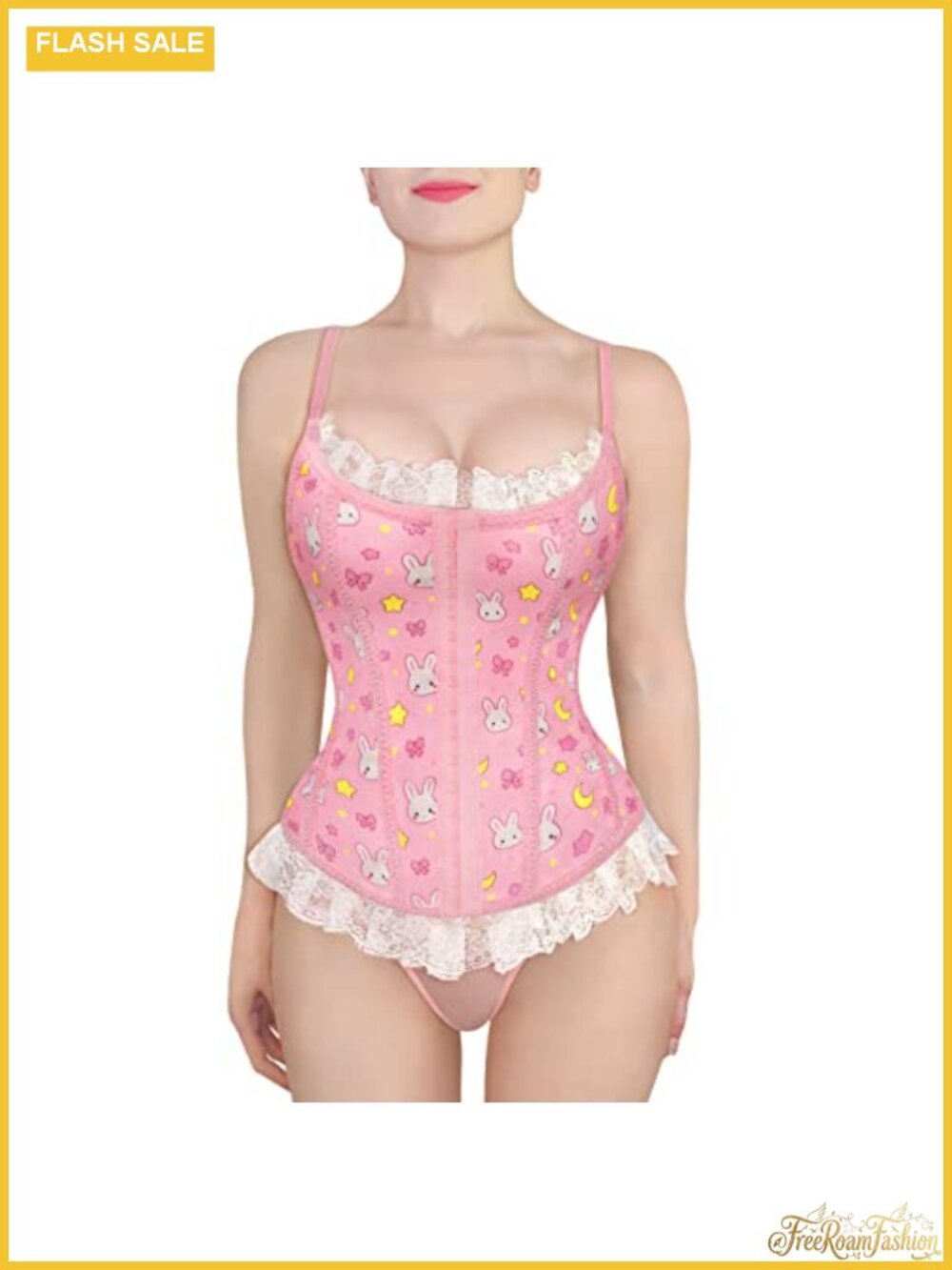 Lace Up Boned Overbust Corset Bustier Waist Trainer Shapewear Top